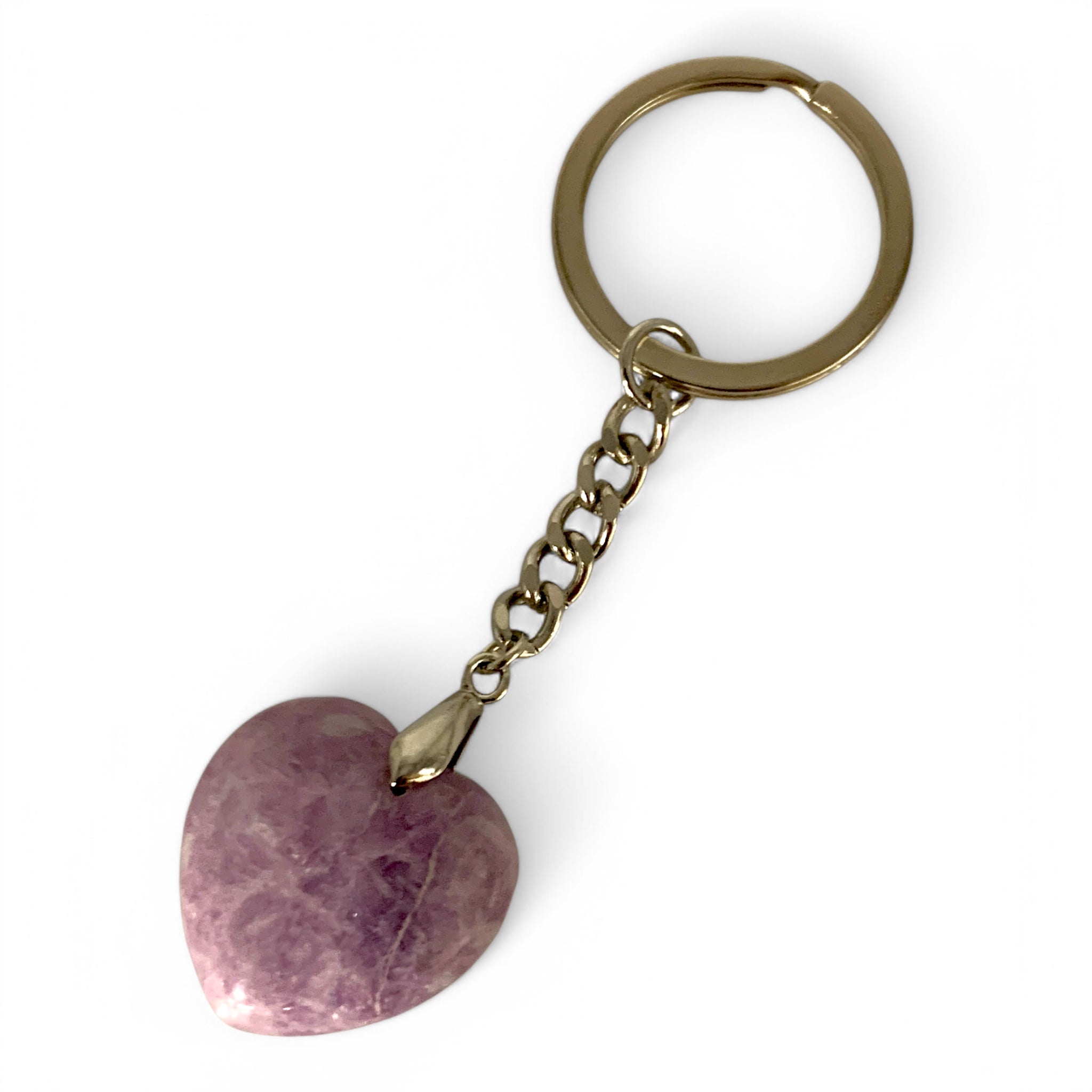 Keychain - Lepidolite Heart $15